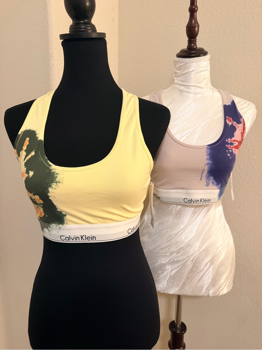 Calvin Klein Tie Dye Print Racerback Sports Bra bundle